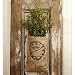Vintage Hanging Burlap Bag - French Clock & Script (8-in x 12-in)