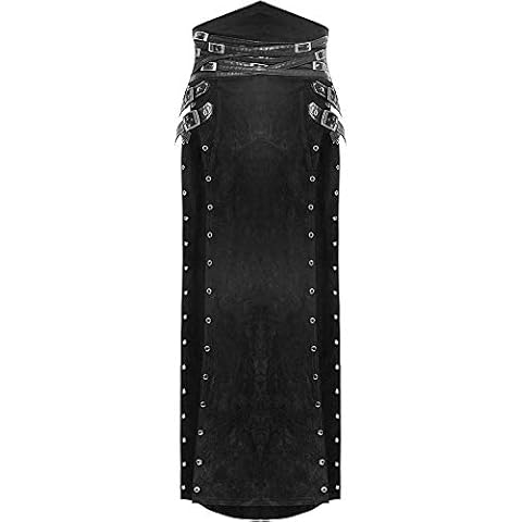Punk Rave Mujer Dieselpunk Falda Kilt Cover