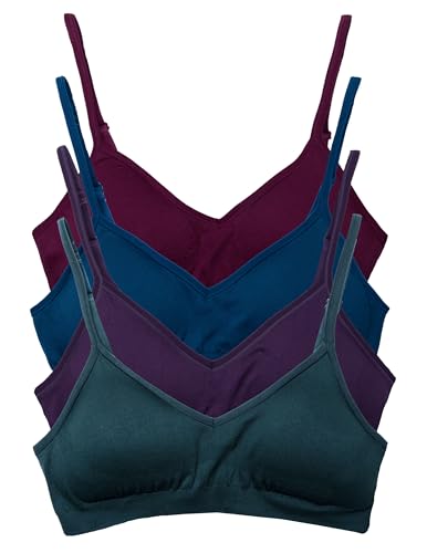 Image of Kalon Women's 4 Pack Demi Padded Bralette Wireless Comfortable Bra