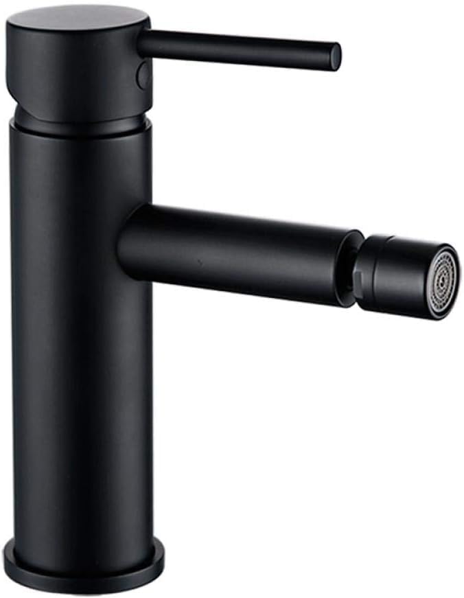 Mitigeur de bidet rond noir mat, robinets de salle de bains monotrou - 3