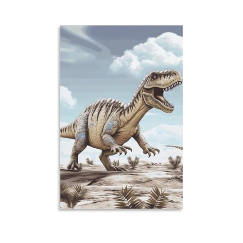 Impression sur toile moderne dinosaure décoration murale salon