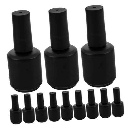 CTIRCHIU 12個指甲油瓶 マット仕上げ再利用可能 ネイルアート用詰め替え容器 軽量コンパクトな空ボトル 持ち運びやすい遮光デザイン ネイルポ