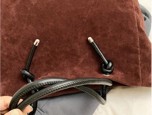 Slouchy Suede Hobo Bags Women Trendy Underarm Shoulder Bag Crescent Crossbody Purses Work College Travel Tote Handbag4