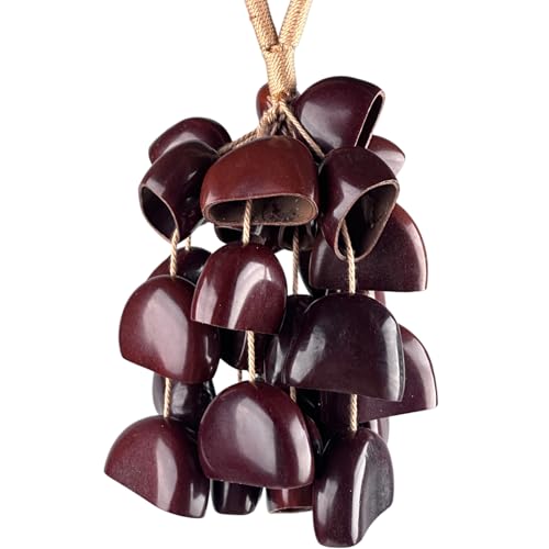 African Natural Shell Shaker Natural Nutshell Cacho Seed Rattle Hand Percussion Instruments for Music Meditation Yoga (Brown)