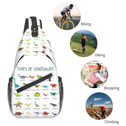 Mochila tipo bandolera para pecho con diseño de dinosaurios miniatura 5