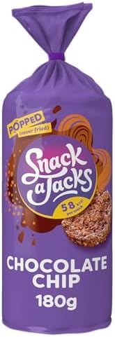 Snack A Jacks Jumbo Chocolate Chip Rice Cakes 180g (Case of 8)