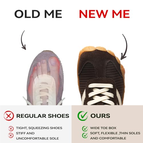 Image of Barefoot Shoes Women Casual Sneakers,Wide Toe Box Shoes Women Zero Drop Barefoot Shoe Men,Minimalist Trail Running Shoe,Non-Slip Lightweight Breathable Comfortable Fashion Walking Hiking Shoes Unisex