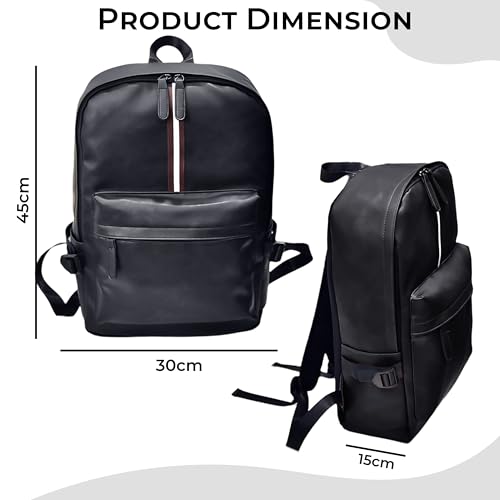 Image of Kraptick Multi-functional Backpack-Waterproof Laptop Backpack, Office Bag with PU Leather Design, Professional Bag for Laptops and Work, Durable and Stylish Bags for Travel
