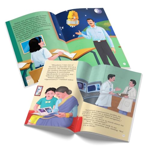 Image of Story Books for Kids - Indian Space Mission (Set of 5 Books) (Illustrated) - Gaganyaan, Aryabhata, Chandrayaan, Mangalyaan, Bhaskara - Space Knowledge ... Knowledge Encyclopedia For Children
