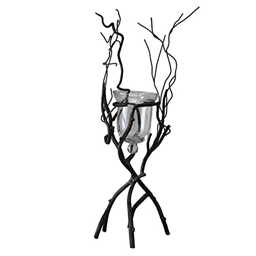 SPICE OF LIFE 花瓶 アイアンブランチフラワーベーススタンド 28×66×28cm ガラス 蔓 フラワーアレンジ XSGH2050