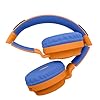 LEXiBOOK, Naruto, Foldable Light-Up Bluetooth® and Wired Headphones with 3D Naruto Universe Design and Volume Limiting, Blue Orange, HPBT015NA - Image 2