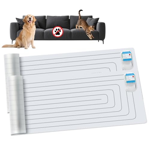 PAPARELA Scat Shock Mat for Dogs and Cats Indoor, Pet Shock Mats for Training Pets, Electric Repellent Mat Keeps Dogs and Cats Off Counter, Couch and Sofa, 3 Training Modes (60