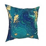 Material: las fundas de cojín de rayas de mármol dorado están hechas de algodón, que es cómodo y suave al tacto.