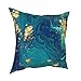 Funda de cojín de rayas de mármol dorado funda de almohada de mármol turquesa para decoración de la sala de estar para sofá 45 x 45 cm