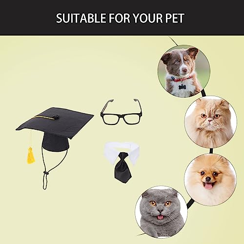 1 conjunto de traje decorativo de formatura para animais de estimação chapéu de formatura decoração
