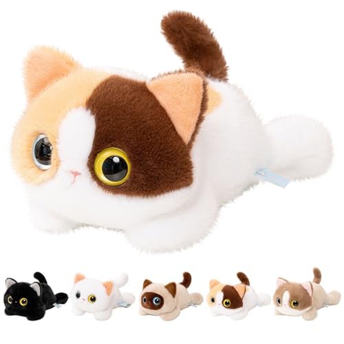 AUNGKWANG Peluche con Peso, Gato de Peluche, Gato Kawaii de Peluches, Almohada Suave, Almohada Decorativa de Peluches, Regalo para Adultos y Niños Mayores de 3 años