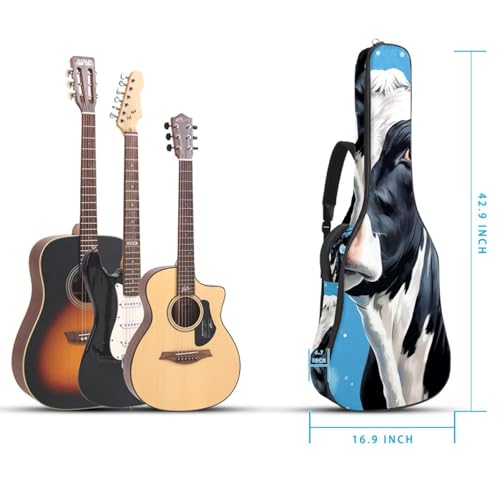 Housse guitare 101,6 cm étanche et rembourrée anti-choc design belle vache