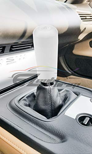 Ezautowrap White Shift Knob Stick Frosted Matte Crystal Bubble Long Throw Gear Shifter 20Cm #TOP5