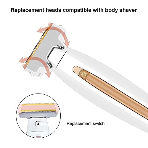 Body Ladies Shaver Replacement Heads Compatible With Finishing Touch Flawless Body Rechargeable Ladies Shaver And Trimmer Include 2 Cleaning Brush (6Pcs) #TOP1
