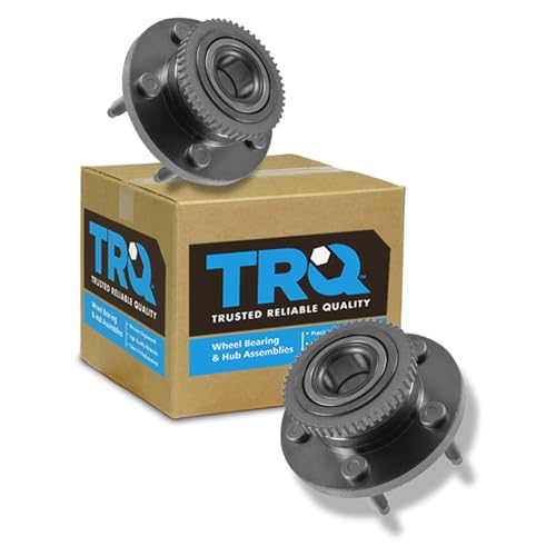Image of TRQ Front Left and Right Wheel Bearing and Hub Assembly Set 2 Piece Compatible with 2005-2007 Avanti Avanti 2005-2009 Ford Mustang 4 Wheel ABS 2010-2014 Mustang