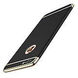 iPhone 6/6S Slim Case Anti-Scratch 360 Degree Protection 3 In 1 Hard Mobile Phone Ultra With Electroplate Frame For Full Protective For iPhone 6S Plus 6 Plus (iPhone 6/6S 4.7, Black)