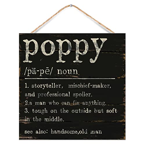 Plaque en bois personnalisée coquelicot pour décoration murale