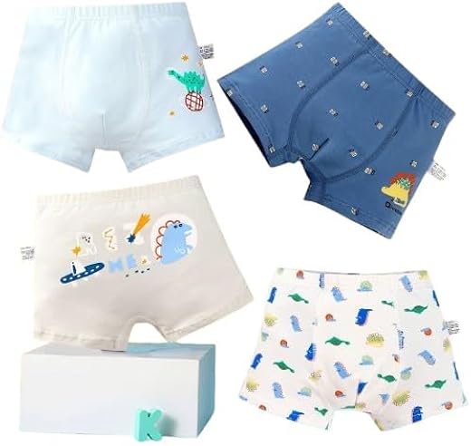 GAVATE Boys Pure Cotton Underwear Soft Boyshorts Kids Boxer Briefs Hipster Panties Multi Pattern, Children Underwear