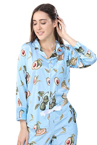 Image of PIU Women's Satin Full Sleeves Nightsuit Set