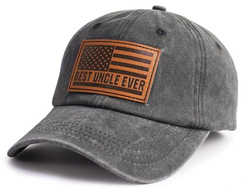 Image of Best Dad Ever American Flag Hat,Adjustable Cotton Embroidered Fathers Day Birthday Gifts for Papa Baseball Cap