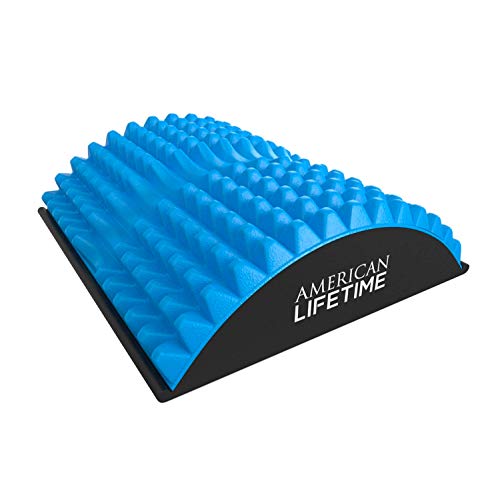 American Lifetime Lower Back Stretcher, Massage for Chronic Lumbar Pain Relief Treatment, Helps with Spinal Stenosis Sciatica Herniated Disc and Neck Muscle Pain, Blue