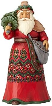 Enesco Jim Shore Heartwood Creek Santa's Around The World Sweden Stone Resin, 7" Figurine