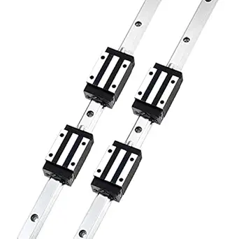 2pcs 600mm HGR20 HGH20 Linear Slide Rail with 4 pcs HGH20CA Block Carriage for CNC Machine and DIY Craft