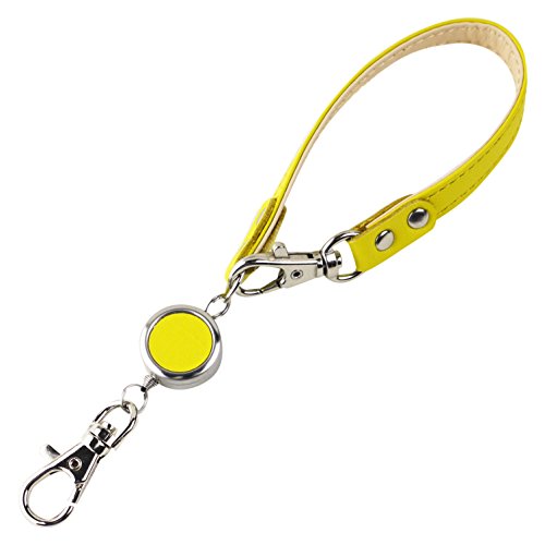 スリップオン リール付きマルチストラップAL ノワール 革 イエロー NSL-1802