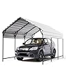 GarveeLife Metal Carport 10'x16'x10' Heavy Duty, 27 Ga. Steel Roof and 16 Ga. Reinforced Frame, Permanent Shed for Sedans, SUVs, Boats, Trucks, and Tractors, N.W. 400 lbs
