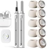 Picture of Pohgelan Compatible with AirPods Pro 3 Generation Replacement Ear Tips,with Noise Reduction Hole & Built-in dust Guard Screen, with Cleaner kit -5 Sizes (XXS/XS/S/M/L)-Stone