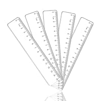 5 Stück Lineal 15cm Grundschule,Plastik Lineal 15 cm,Lineal Set Grundschule,Transparent Präzision Lineal,Lineale,mit Metrische-Skala,Lineal 15cm Flexibel,für Büro,Haushalt,Schule