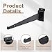12 Pcs 12 Inches Slatwall Shelf Bracket, Black Knife Shelf Bracket with Lip Shelf Brackets for Slat Wall Heavy Duty Shelf Slatwall Accessories Retail Displays Rack Home Use (12 Inches, 12)