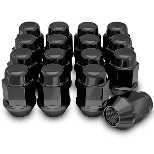 LEAPGOMAX Golf Cart Wheel Lug Nut Kit for EZGO & Club Car Golf Carts Lug Nuts, Size 1/2''-20, 16 Pieces Black