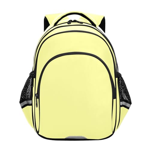 ODAWA Mochila escolar para niñas pequeñas, color amarillo champán, con silbato en el pecho, mochilas para niños