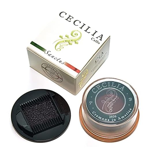 CECILIA ‘Sanctus’ Rosin for Cello, Rosin Specially Formulated Cello Rosin for Cello Bows with Included Rosin Spreader (Full Cake)