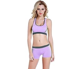 ヨガウェア　スポーツブラ　3枚セット Amazon | スポーツブラジャーショーツセット LBS-03 ヨガウェア