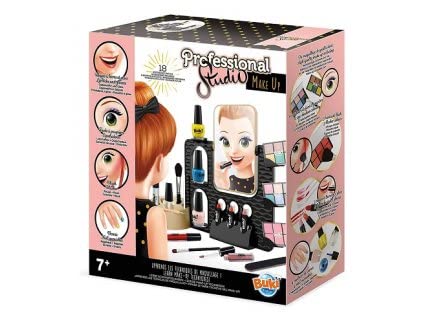cavernedesjouets Coffret Beaute Professional Studio Make up Enfant avec Miroir - Maquillage, cosmetiques, manucure - Jeu d'imitation Fille + Carte