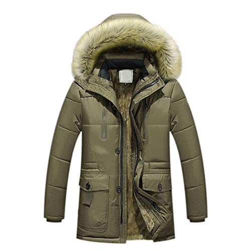 Uomo Down Jacket di Spessore Cappotto Sportive Outerwear Felpa Zipper Maglione Giacca Cardigan Manica Lunga Coat Trincea Felpa Camicia Giacche YanHoo caffè XXL