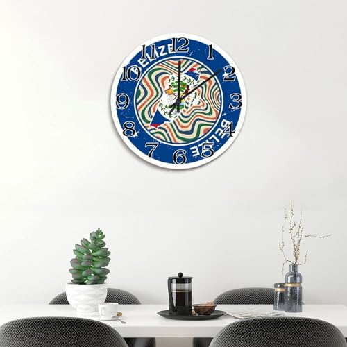Horloge coloree du Belize pour deco murale de chambre - 4