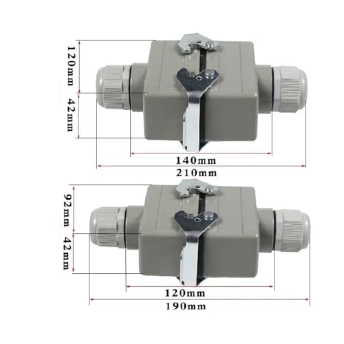 Conector rectangular de inserción HDC-HE de 16A y 6 polos para maquinaria 3