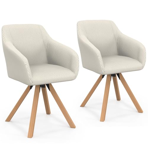 IDMarket - Lot de 2 chaises pivotantes de Salle à