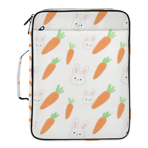 Carpeta clasificadora A4 con diseño de conejo y 7 compartimentos con cremallera