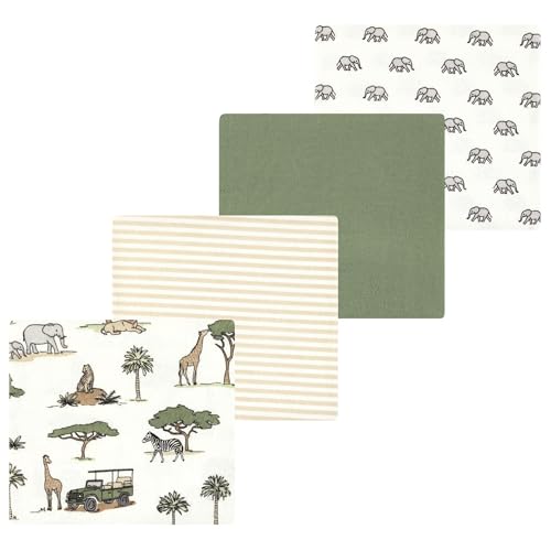 Image of Luvable Friends Little Treasure Flannel Receiving Blankets 4pk