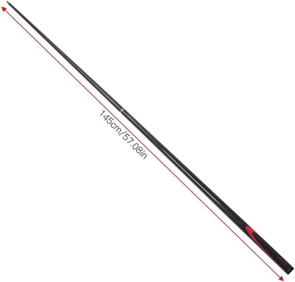 Image of JBB Snooker and Pool Cue Stick, Carbon Fiber, Half Joint, 9mm (Black)