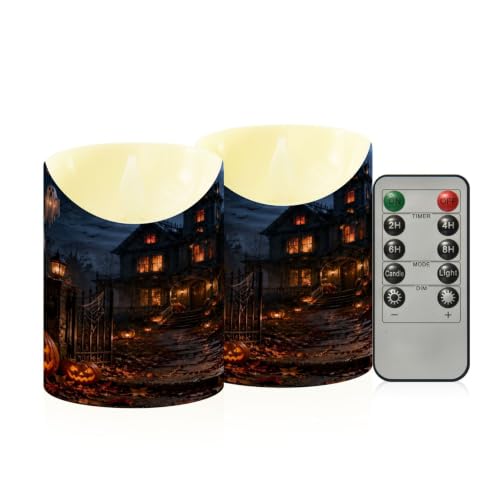 Velas LED sin llama parpadeantes para evitar cera derretida con mando a distancia Castle 2